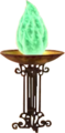 One of the breakable green crystals that appears in the Realm of the Gods.