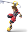 Sora in his attire from Kingdom Hearts 3D: Dream Drop Distance, as seen in Super Smash Bros. Ultimate
