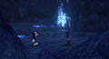 Riku and King Mickey talk in Dark World in the cutscene "A Dwindling Trail".