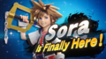 Sora's announcement banner in Super Smash Bros. Ultimate.
