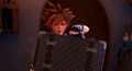 Sora gets a new outfit at The Mysterious Tower in the cutscene "A Fresh Start".