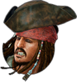 Jack Sparrow's HP sprite when he takes damage as it appears in Kingdom Hearts III.