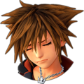 Sora's sprite while in Strike Form when suffering low health.