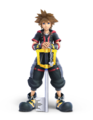 Sora in his attire from Kingdom Hearts III, as seen in Super Smash Bros. Ultimate.