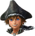 Sora's sprite in The Caribbean while in Second Form.