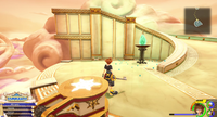 Realm of the Gods / Corridors: In the Airstepping area, travel up to the second platform.